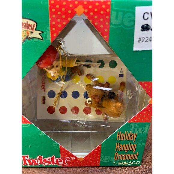 Twister Holiday Hanging Ornament Enesco Vintage 1997 Worlds Greatest Games Colle - Picture 2 of 8